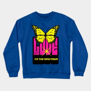 Y2K Butterfly Love on the Spectrum Logo: Embrace the Retro Vibe Crewneck Sweatshirt